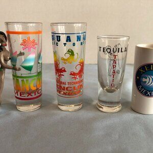 LOT of 4 MEXICO Shot Glasses #AF